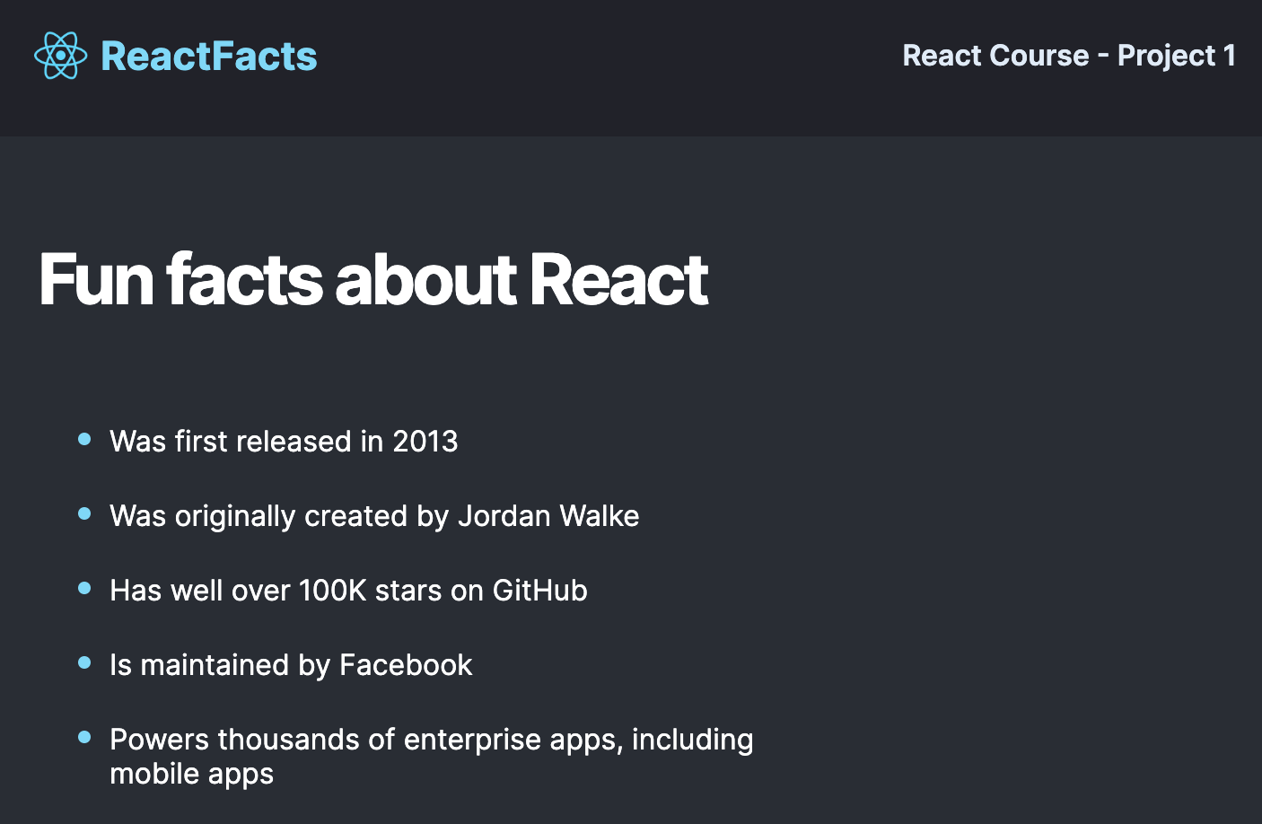 react